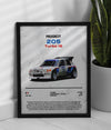 Pôster Peugeot 205 Turbo 16