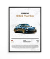 Pôster Porsche 964 Turbo